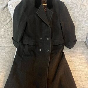 Vintage Karen Black Double-Breasted Wool Cashmere blend Made in the USA